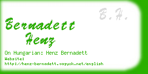 bernadett henz business card